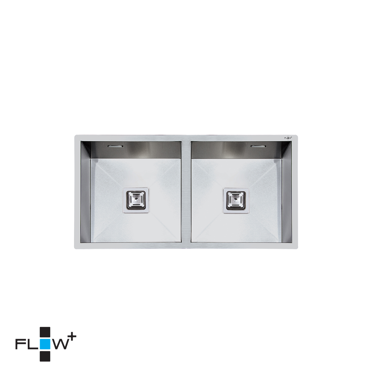 سینک دو لگن گوشه قائمه بدون جای شیر FlowPlus مدل FD کد 8945